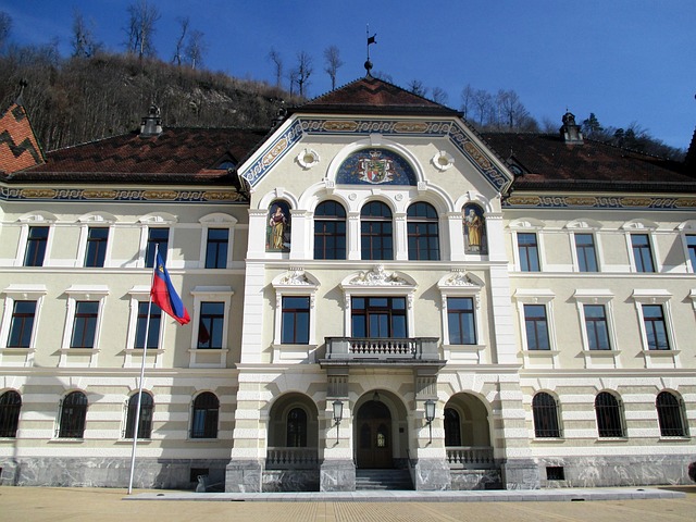 Government Building in Vaduz, Liechtenstein