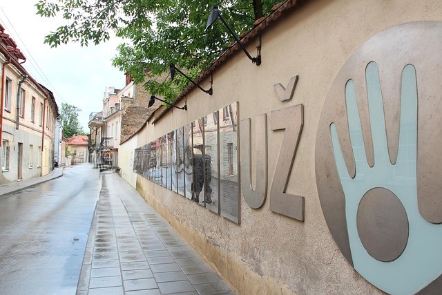 Uzupis Republic in Vilnius, Lithuania