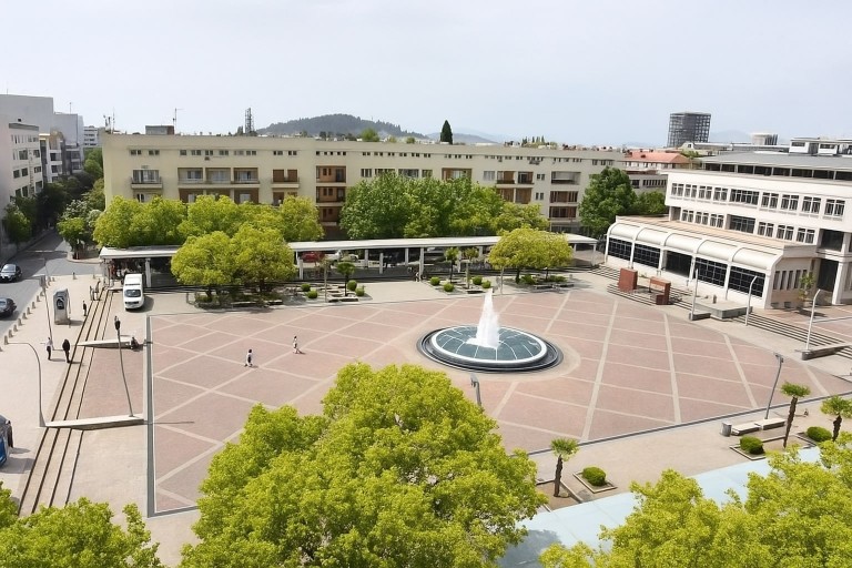 Independence Square in Podgorica, Montenegro