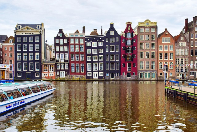 Damrak in Amsterdam, Netherlands
