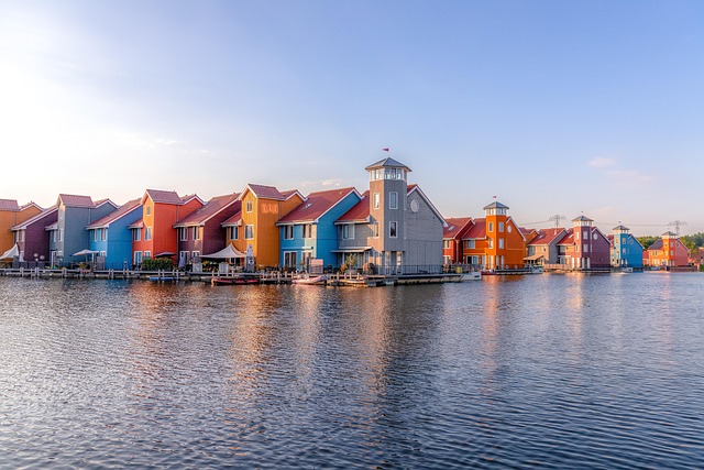 Reitdiephaven in Groningen, Netherlands
