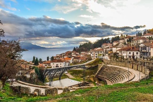 Ancient Theatre of Ohrid in Ohrid, North Macedonia