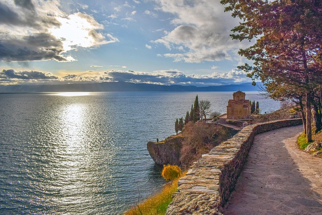 Kaneo Cliff Path in Ohrid, North Macedonia