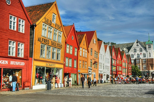 Bryggen Wharf in Bergen, Norway