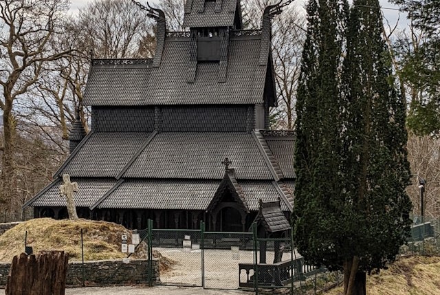Fantoft Stave Church in Bergen, Norway
