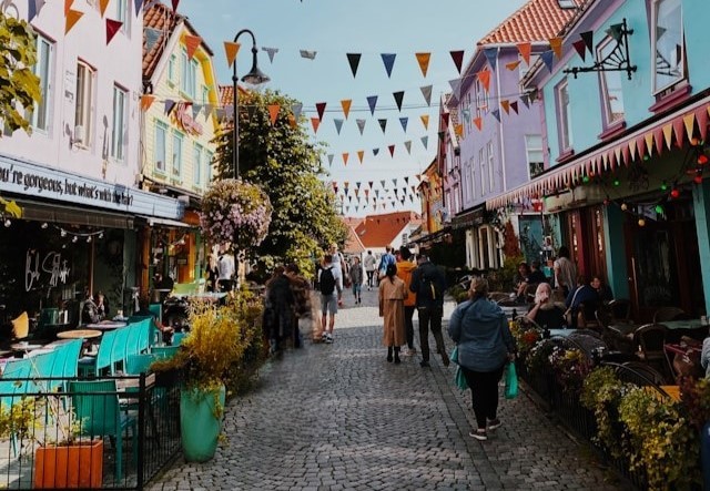 Ovre Holmegate (Color Street) in Stavanger, Norway