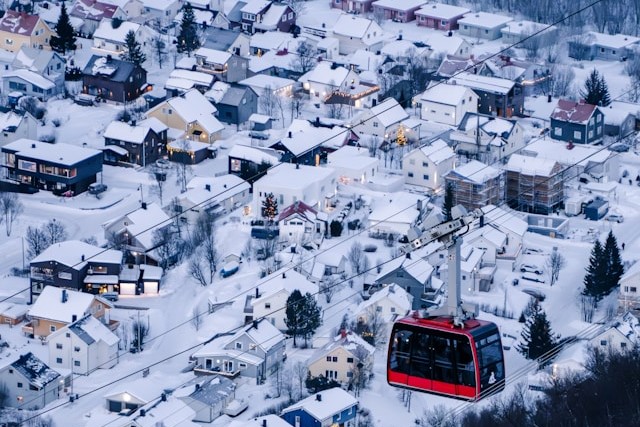 Fjellheisen Cable Car in Tromso, Norway