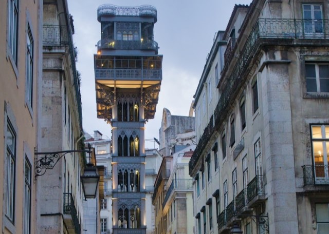 Elevador de Santa Justa in Lisbon, Portugal