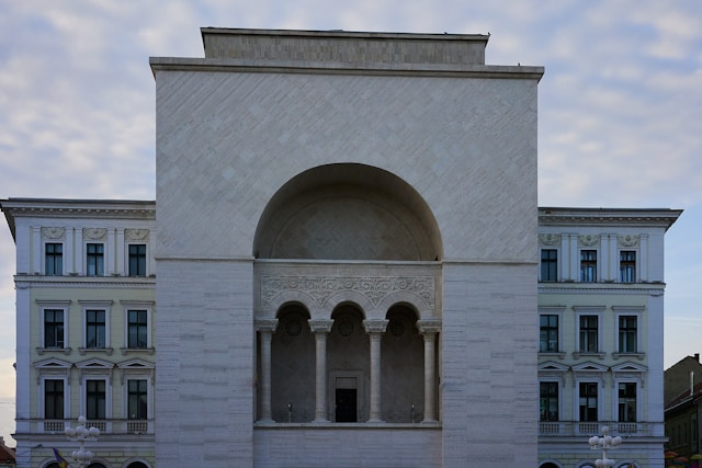 Victory Square and National Opera in Timisoara, Romania