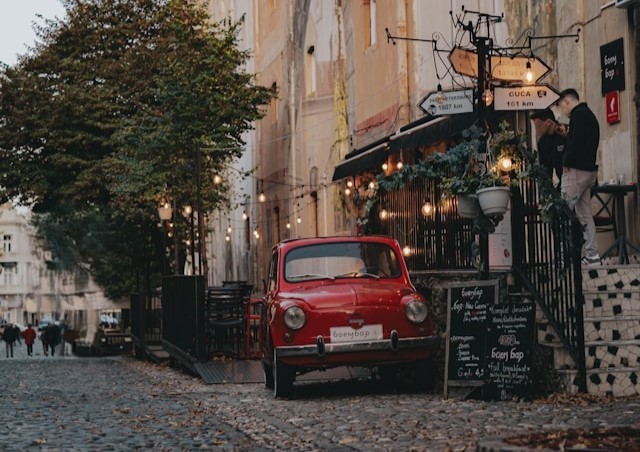 Skadarlija Bohemian Quarter in Belgrade, Serbia