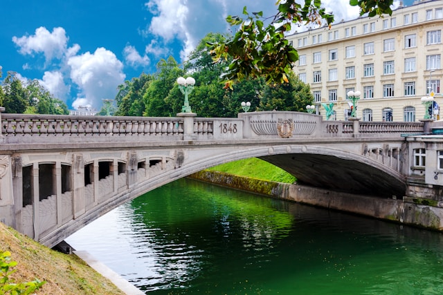 Dragon Bridge in Ljubljana, Slovenia