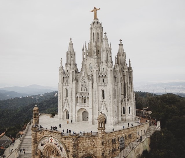 Temple of the Sacred Heart of Jesus in Barcelona, Spain