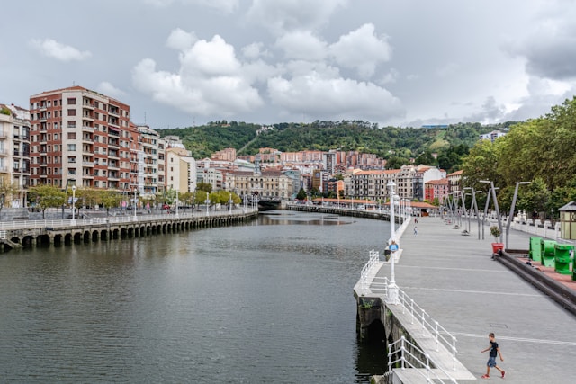 Campo Volantín Promenade in Bilbao, Spain