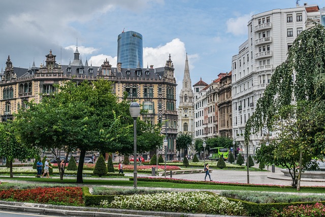 Plaza Moyúa in Bilbao, Spain