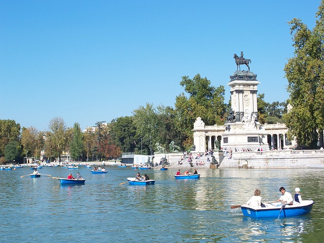 Retiro Park in Madrid, Spain