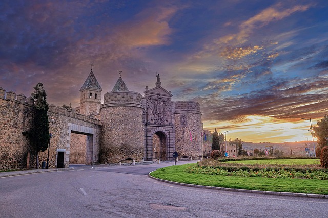 Puerta de Bisagra in Toledo, Spain