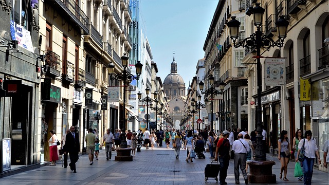 Calle Alfonso I in Zaragoza, Spain
