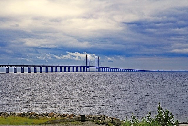 Oresund Bridge and Link in Malmo, Sweden