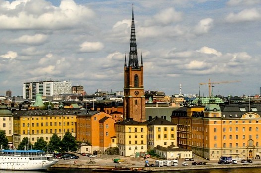 Riddarholmen Church and Islet in Stockholm, Sweden