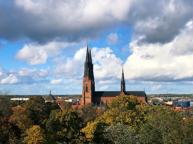 Uppsala Cathedral in Uppsala, Sweden