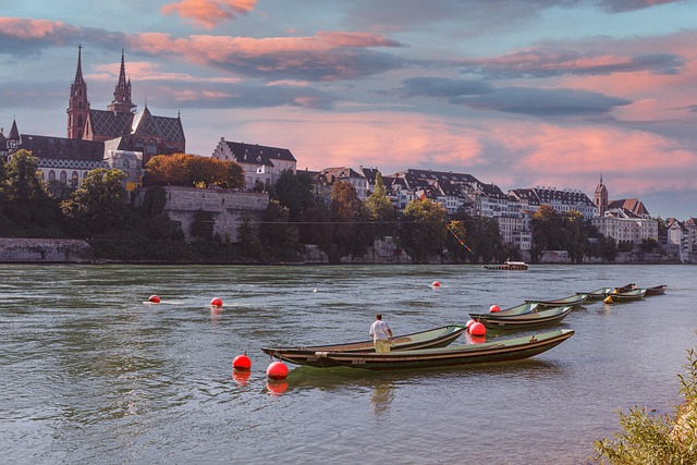 Basel Rhine Ferries in Basel, Switzerland