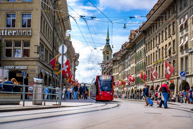 Bern Old Town Arcades in Bern, Switzerland