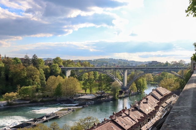 Kirchenfeld Bridge Viewpoint in Bern, Switzerland