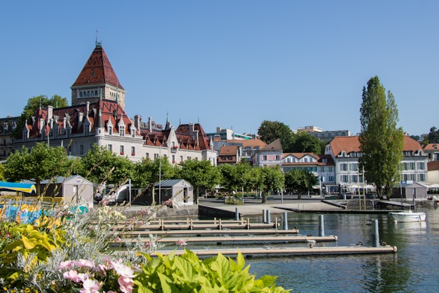 Chateau d'Ouchy in Lausanne, Switzerland