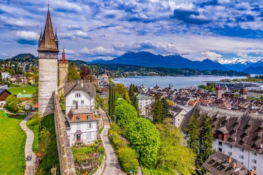 Musegg Wall and Towers in Lucerne, Switzerland