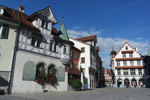 St Gallen Old Town and Gallusplatz in St. Gallen, Switzerland
