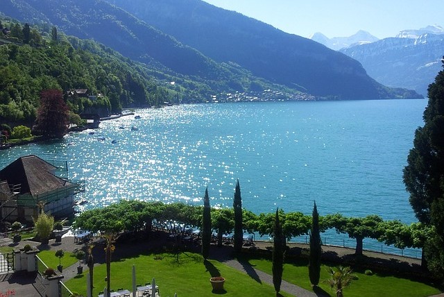 Lake Thun Lakeside Promenade in Thun, Switzerland