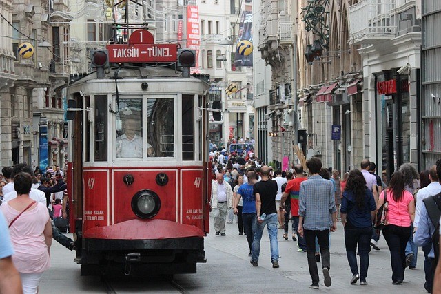 Istiklal Avenue in Istanbul, Turkey