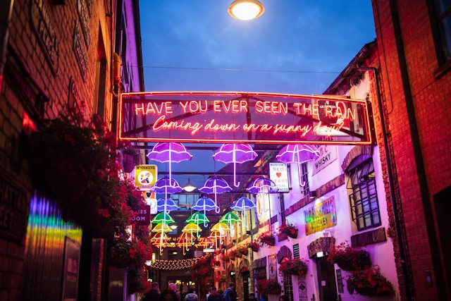 Umbrella Street in Belfast, United Kingdom
