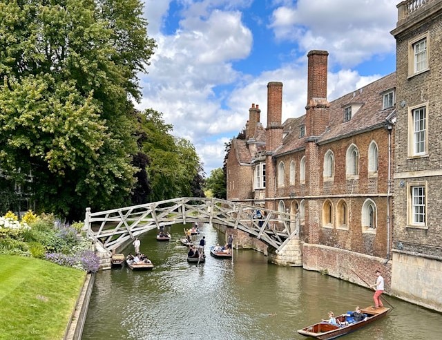 Queens' College Mathematical Bridge in Cambridge, United Kingdom