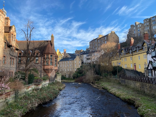 Dean Village in Edinburgh, United Kingdom
