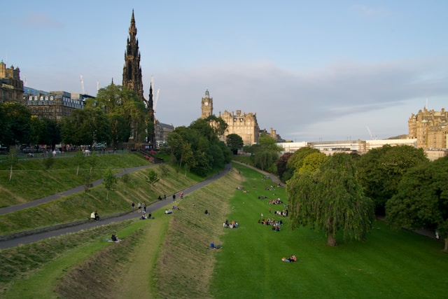 Princes Street Gardens in Edinburgh, United Kingdom