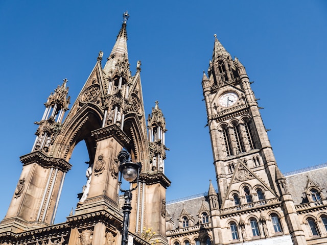 Manchester Town Hall in Manchester, United Kingdom
