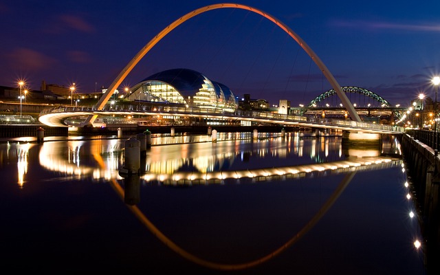 Millennium Bridge in Newcastle-upon-Tyne, United Kingdom