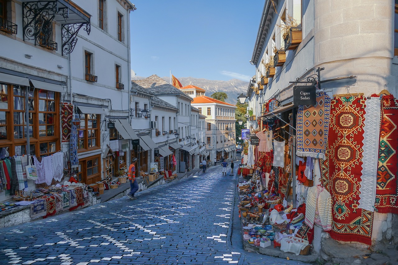 City view of Gjirokastër, Albania