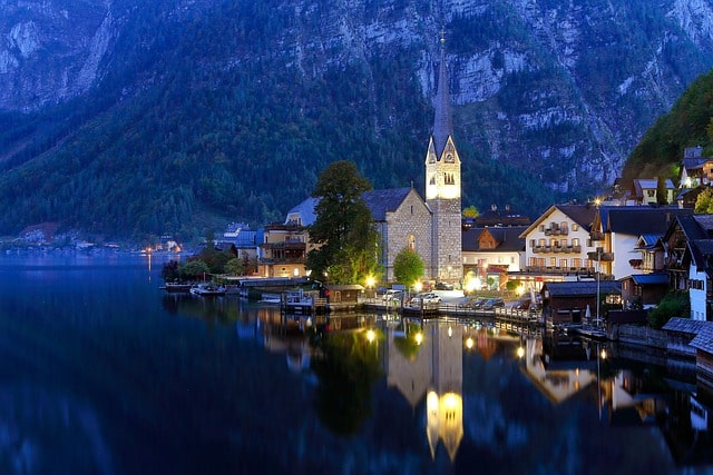 City view of Hallstatt, Austria