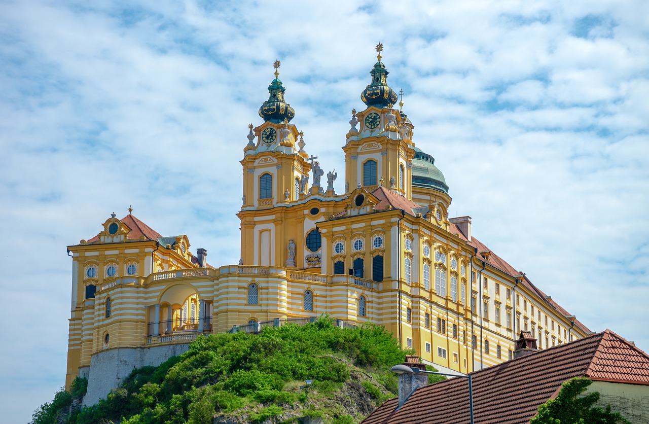 City view of Melk, Austria