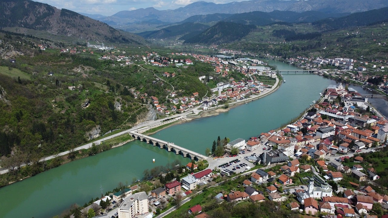 City view of Višegrad, Bosnia and Herzegovina