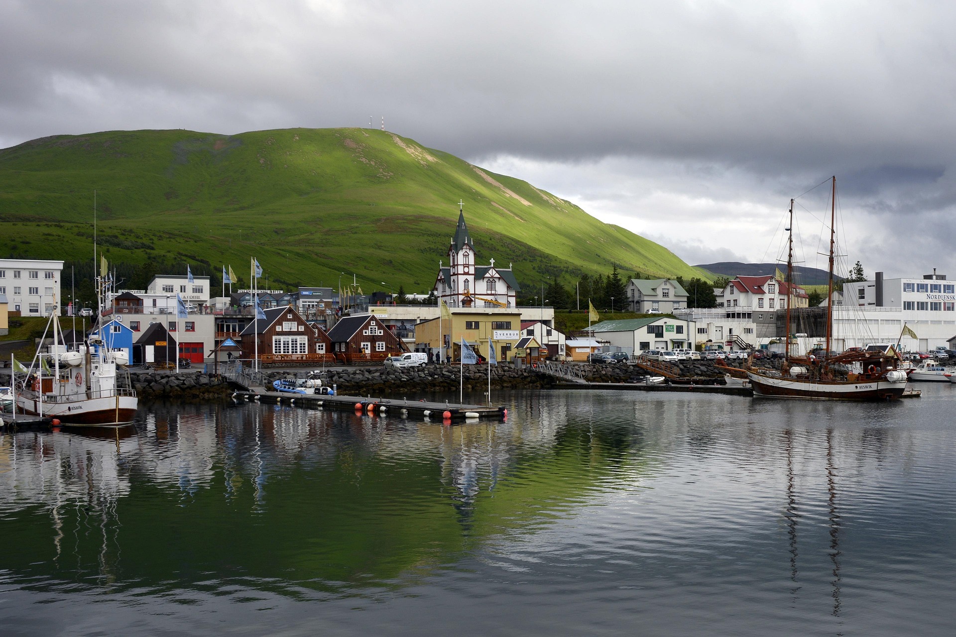 City view of Husavik, Iceland