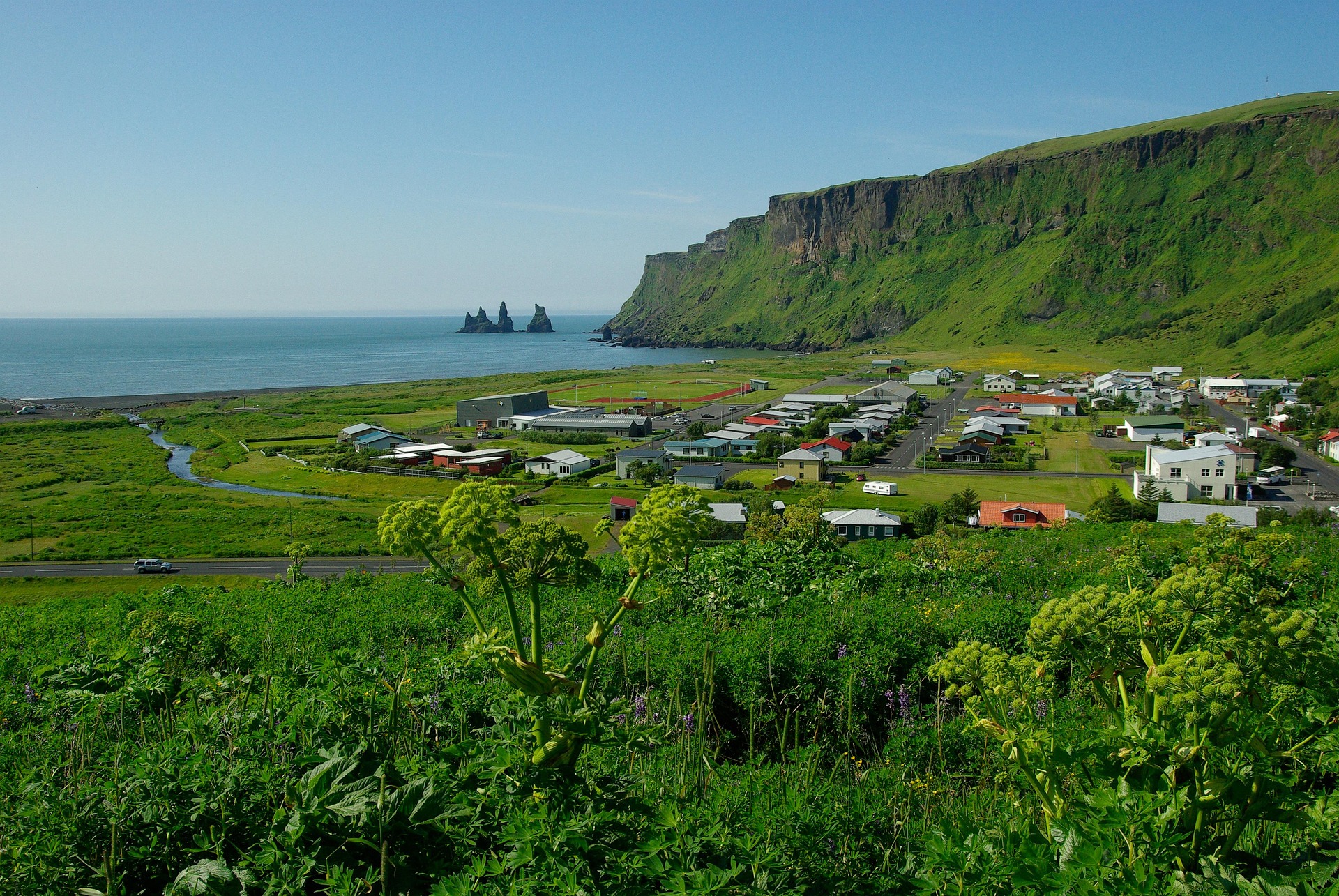 City view of Vik, Iceland