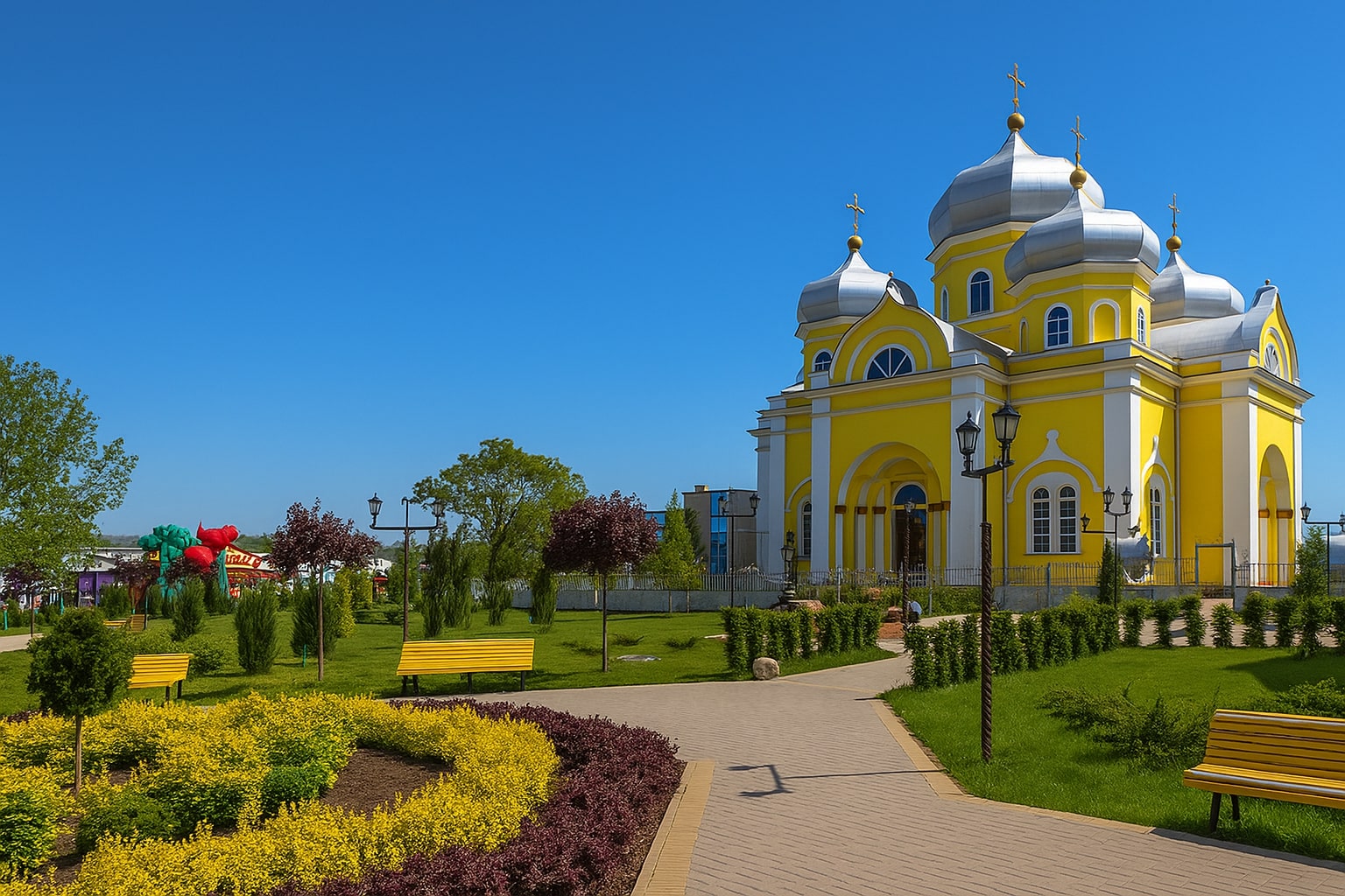 City view of Comrat, Moldova