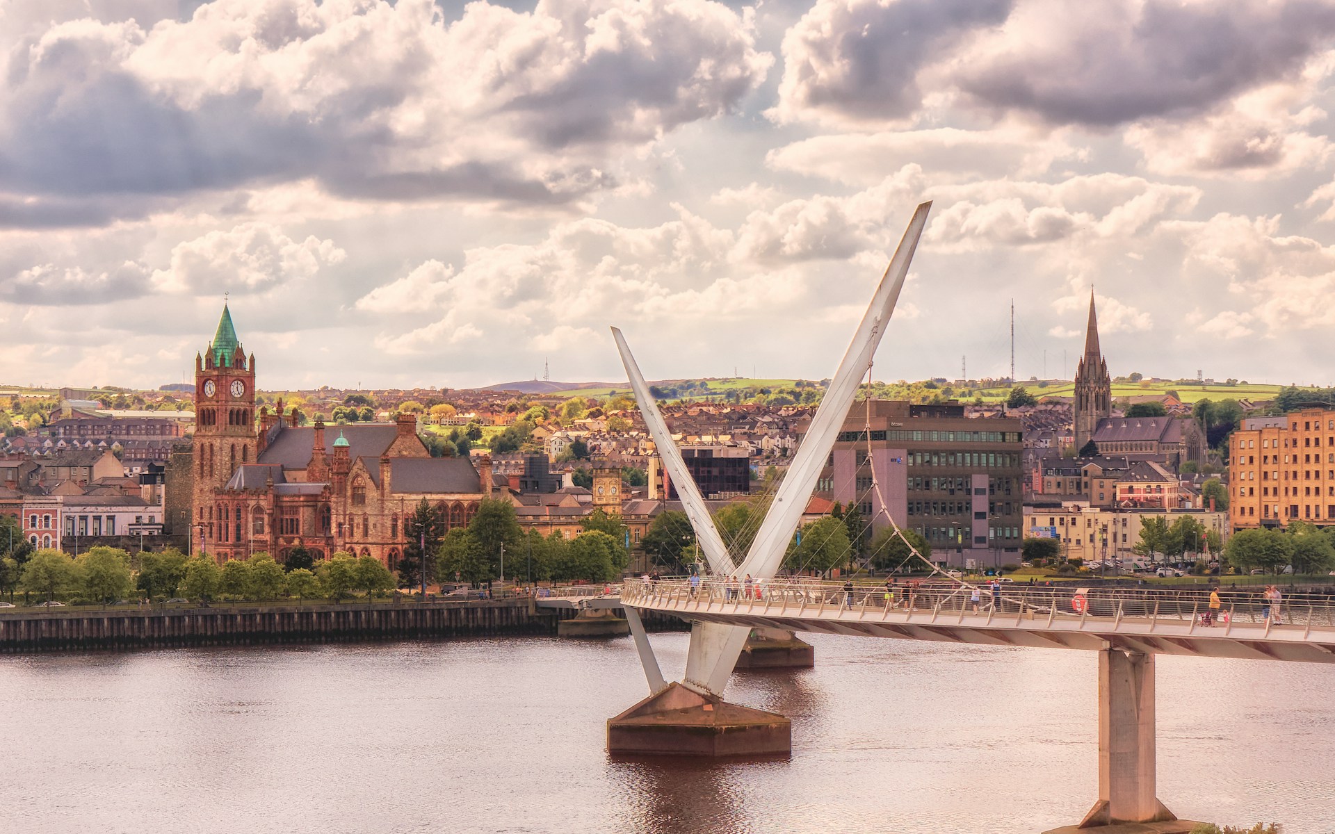 City view of Derry (Londonderry), United Kingdom